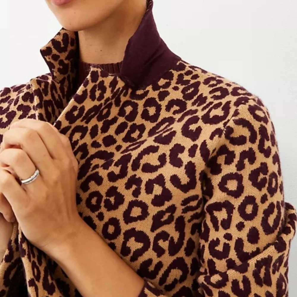 NWT Ann Taylor Leopard Print Women's Jacket Cardigan - Picture 3 of 8